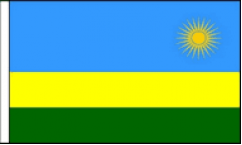 Rwanda Hand Waving Flags